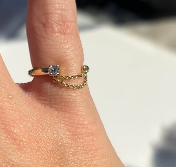 Half Chain Pinky Ring