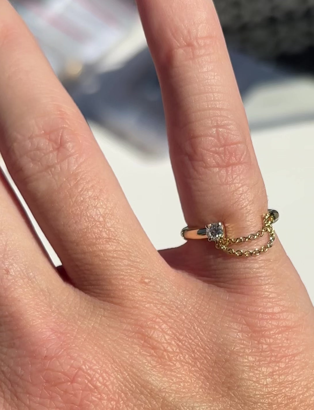 Half Chain Pinky Ring