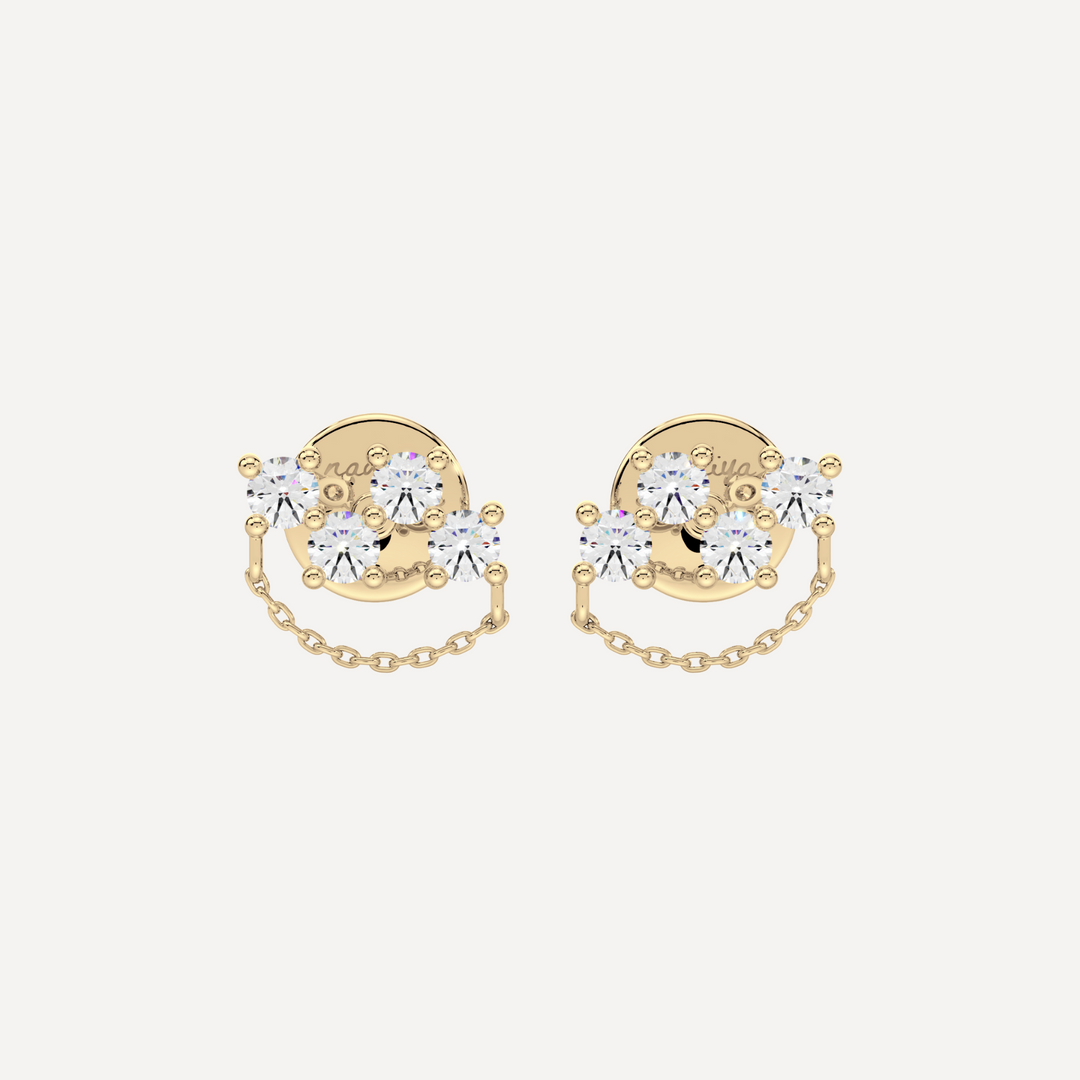 Embroidered Stone Stud