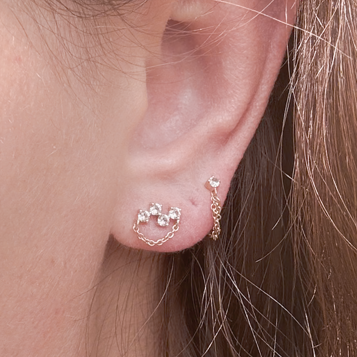 Embroidered Stone Stud