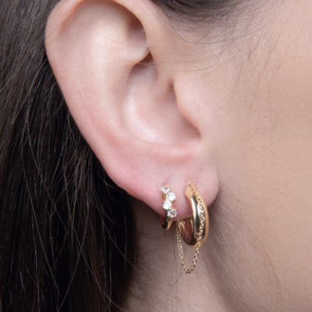 Embroidered Stone Huggies