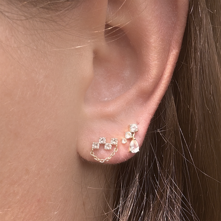 Embroidered Stone Stud