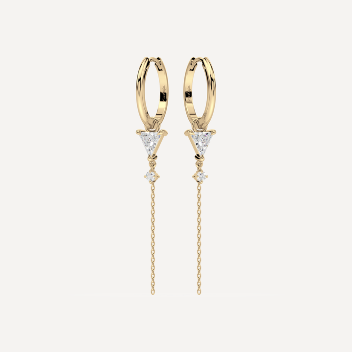 Trillion Dangle Hoop Charm