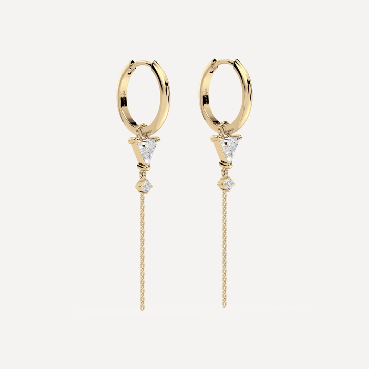 Trillion Dangle Hoop Charm